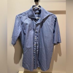 Canali bottom down shirt 15 1/2 / 39 in blue